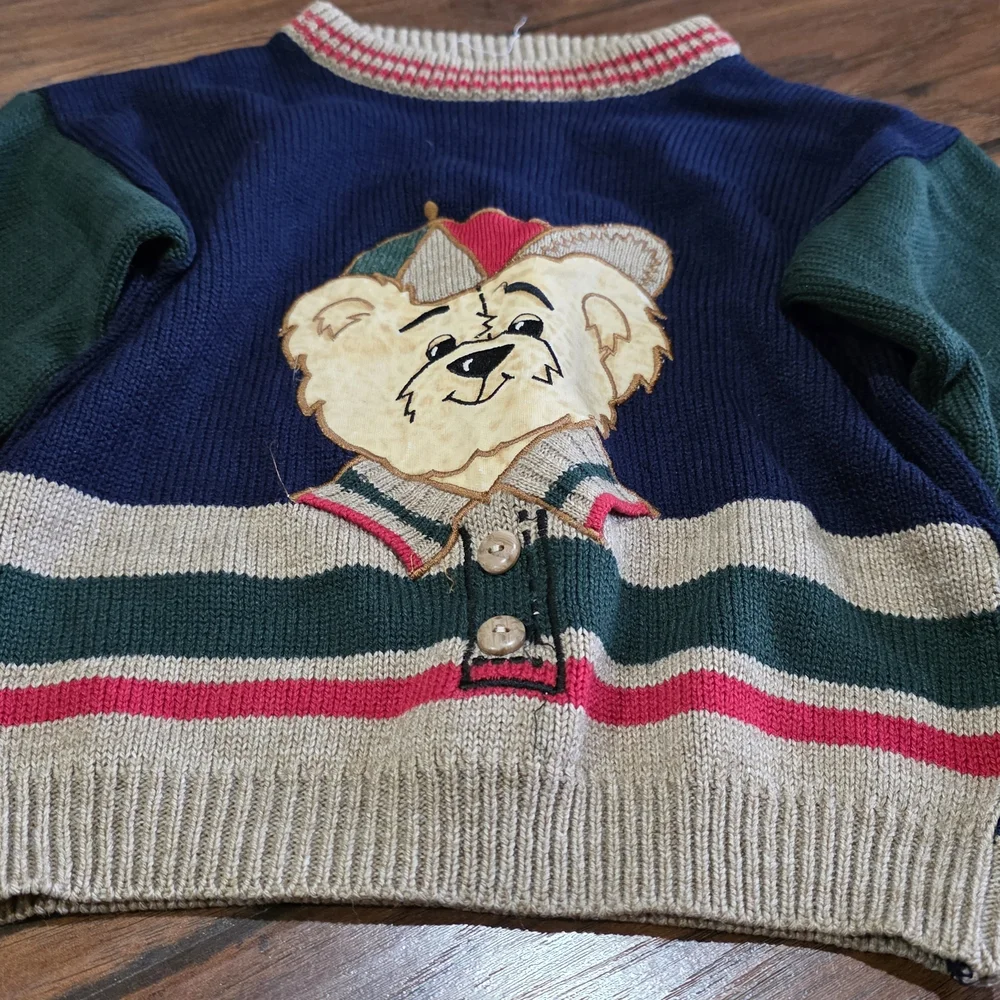 Boys Vintage Bear Sweater - Picture 2 of 7